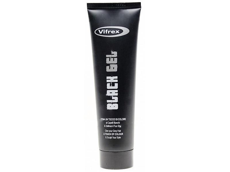 Fekete hajszínező hajwax Vifrex Black Wax