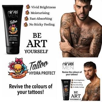 Nirvel Men Barber Tattoo testápoló tetoválásra - színfelfrissítő utóápolás Férfiaknak 